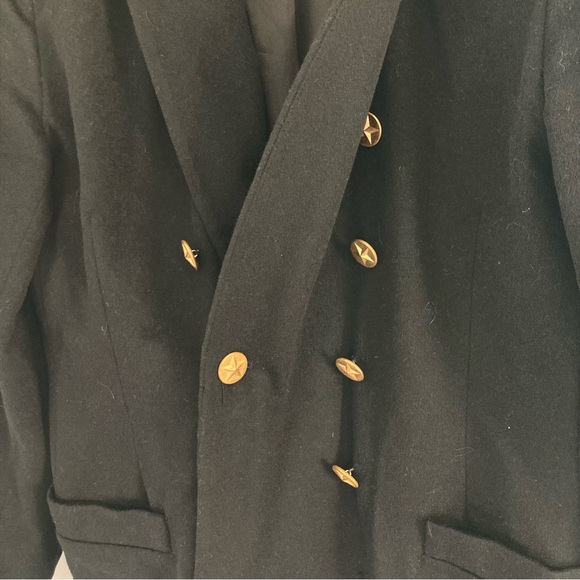 Vintage Dianne B New York black button-up wool pea coat- womens large - Picture 2 of 9